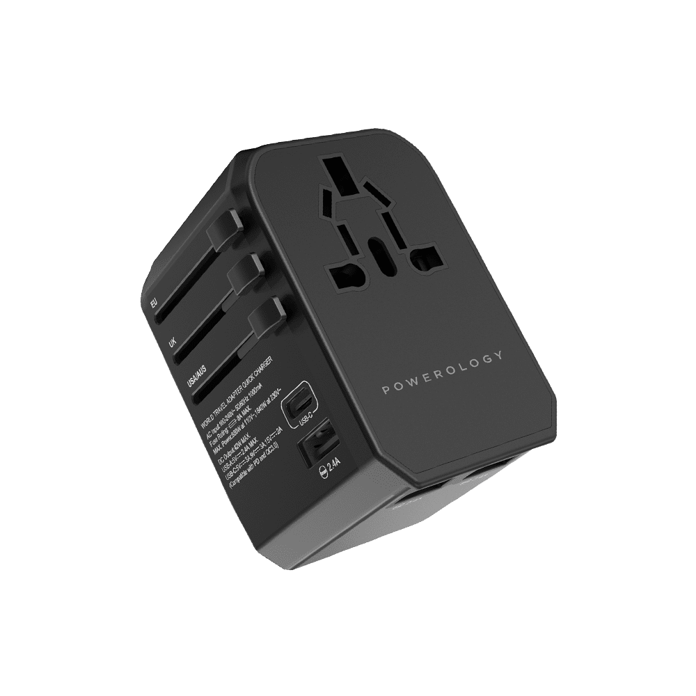 Powerology Universal Travel Adapter 2.4A and PD 45W