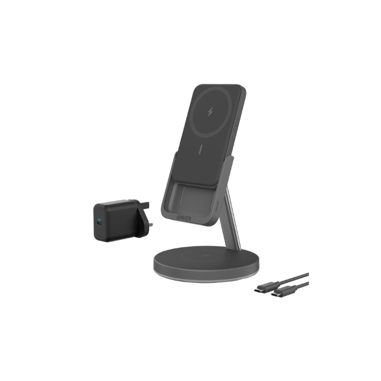 Anker Magnetic Wireless Charger 2 in 1 MagGo 5000mAh - Black