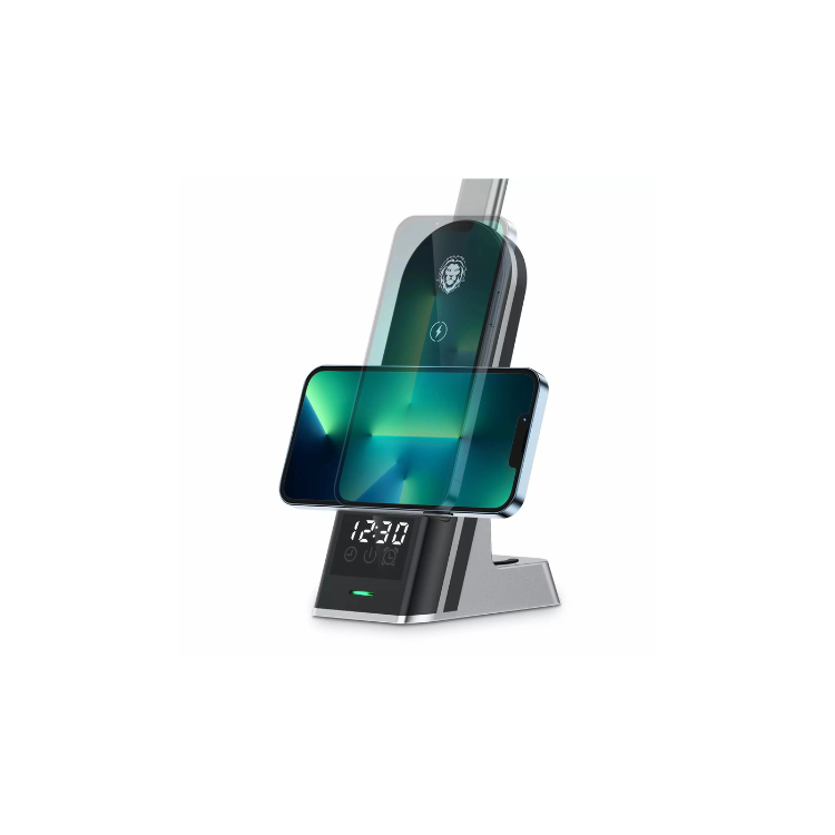 Green Lion 7 in 1 Dual Coil Max Wireless Charger 15W – Black
